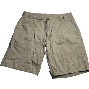 KAVU Shorts Mens 36 Beige Flat Front Chino‎ Cotton Hiking Outdoors